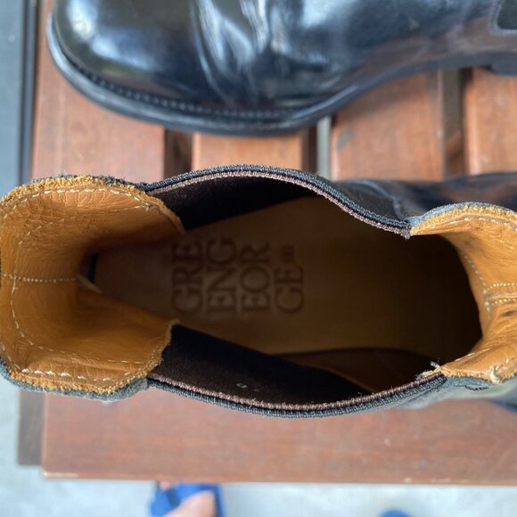 Green George Mens Shoes Chelsea Boots black Leather soles Vibram morflex - Picture 9 of 10